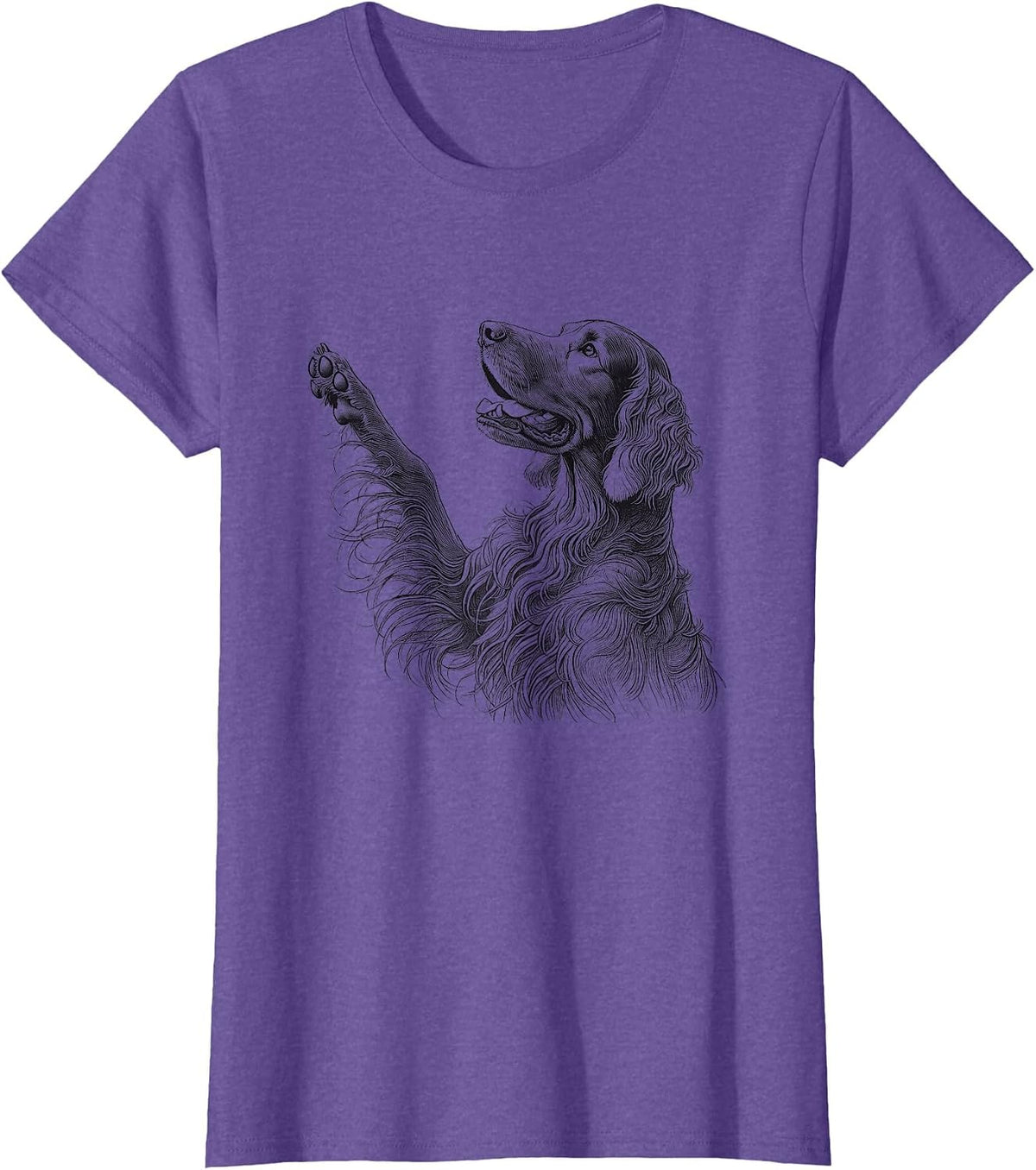 Irish Setter Raising Paw Design for Dog Owner T-Shirt - Purple Heather