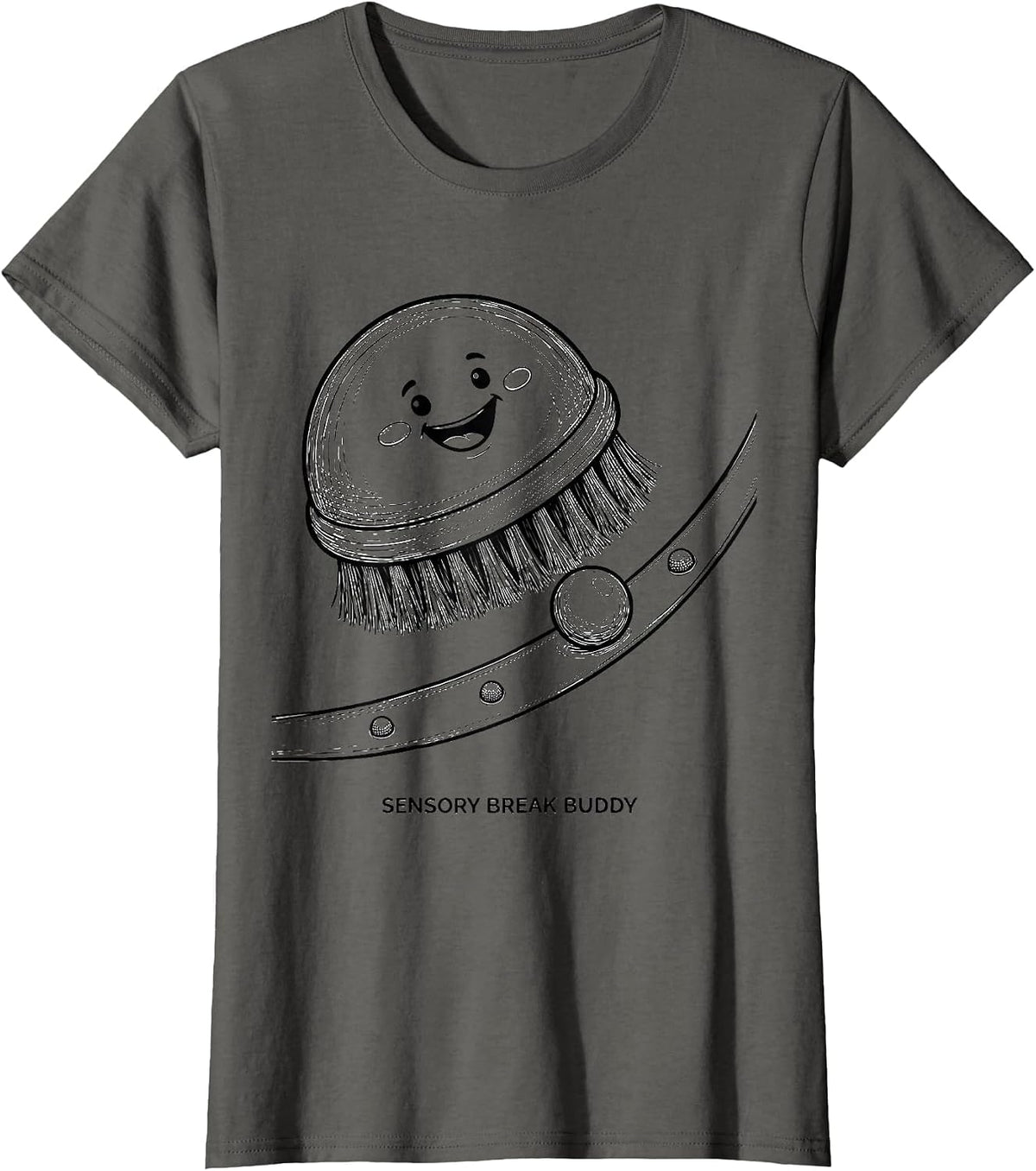 Women's Sensory Break Buddy Playful Occupational Therapy OT Student T-Shirt - Asphalt Grey