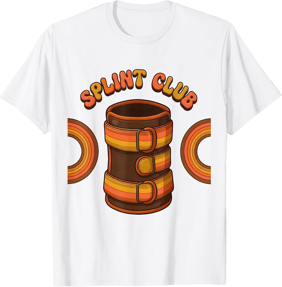 Splint Club Retro 70s Occupational Therapy OT Month T-Shirt - White