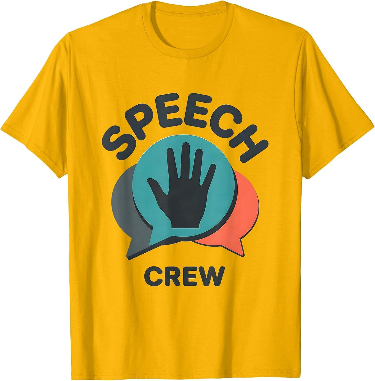 Speech Crew Funny Teacher Crew First Day of School Gift T-Shirt - Golden Yellow
