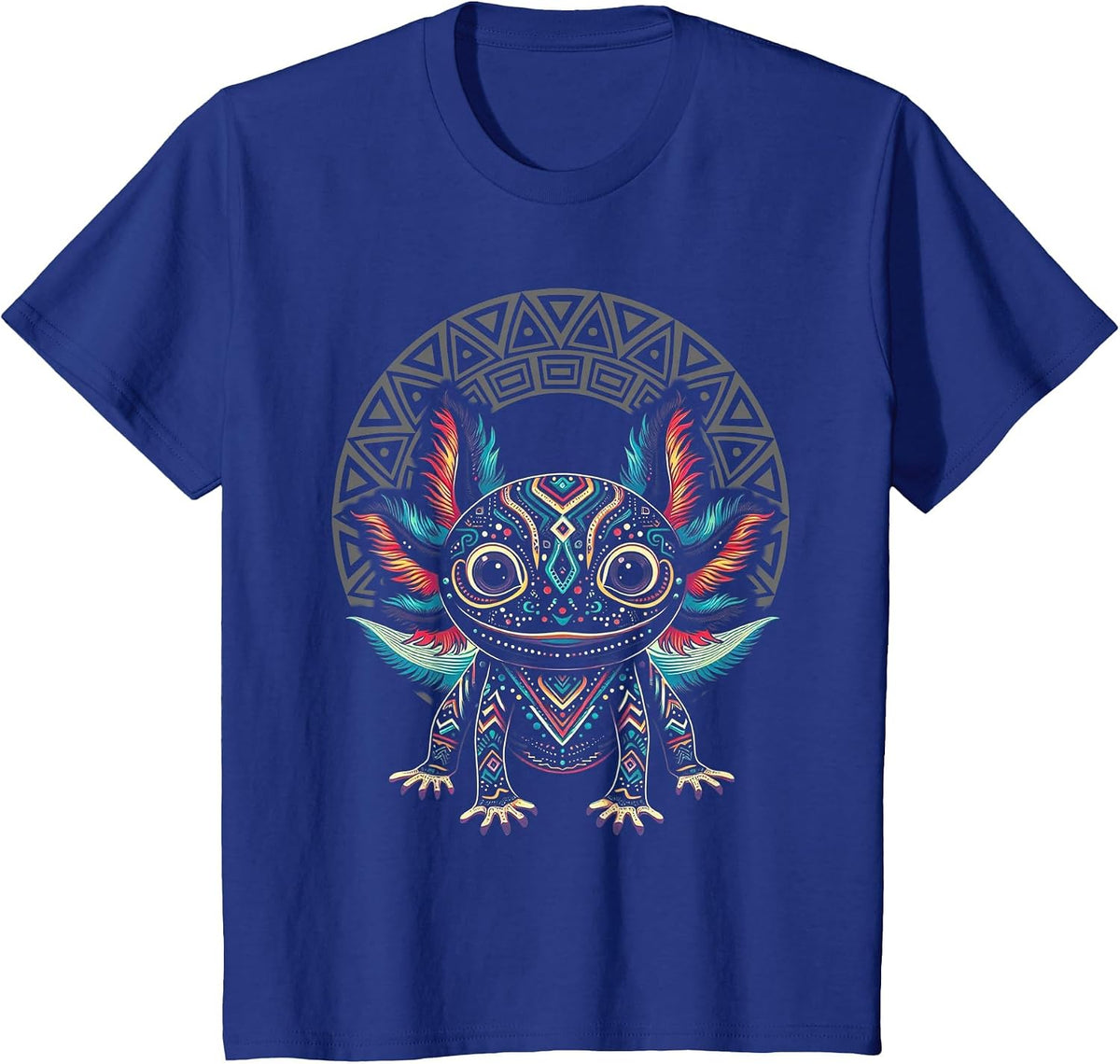 Axolotl Art Mexico Aztec Mexican Amphibian Salamander T-Shirt - Royal Blue