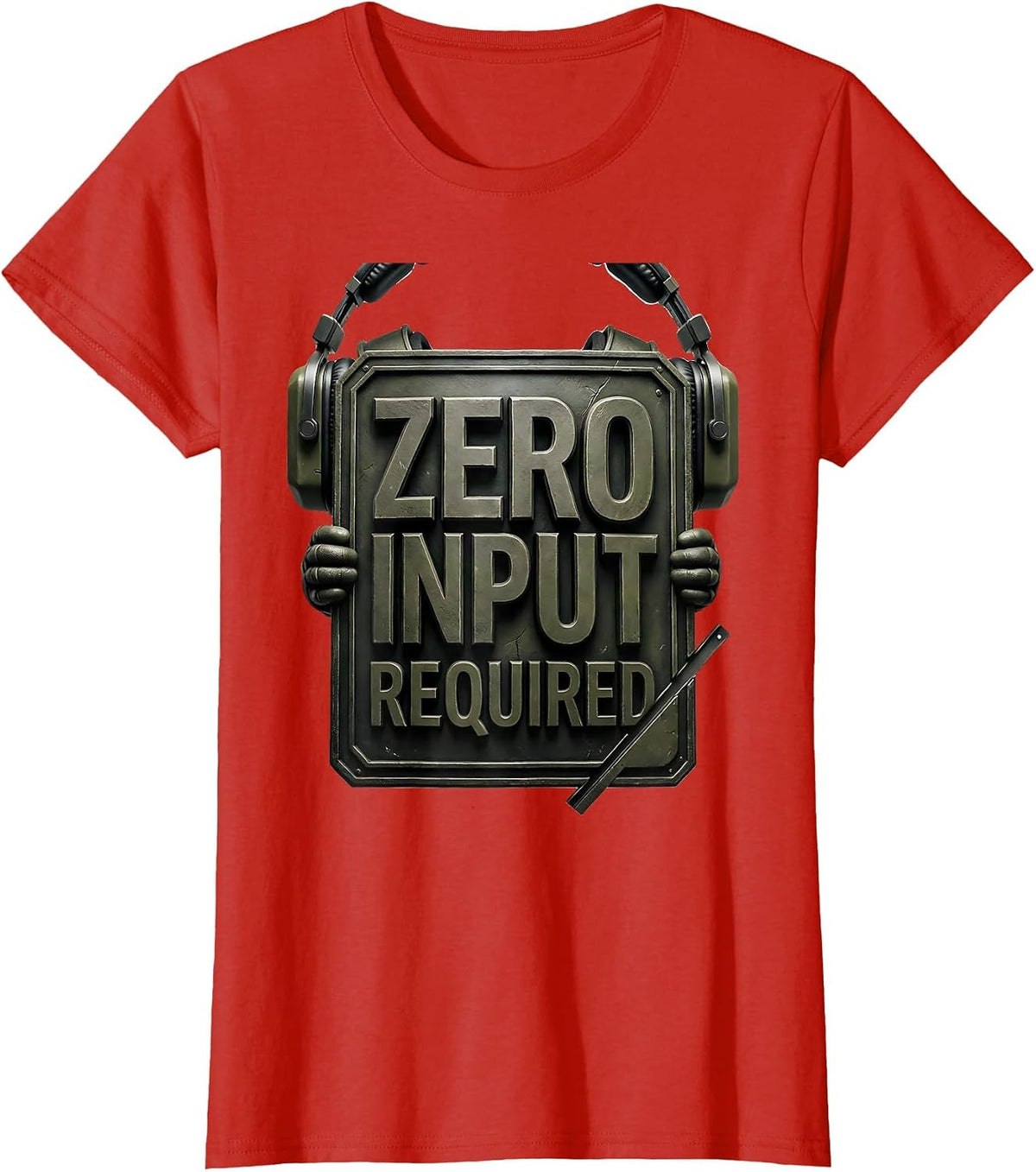 Women's Zero Input Required Funny Capybara Gamer Meme Humor T-Shirt - Red