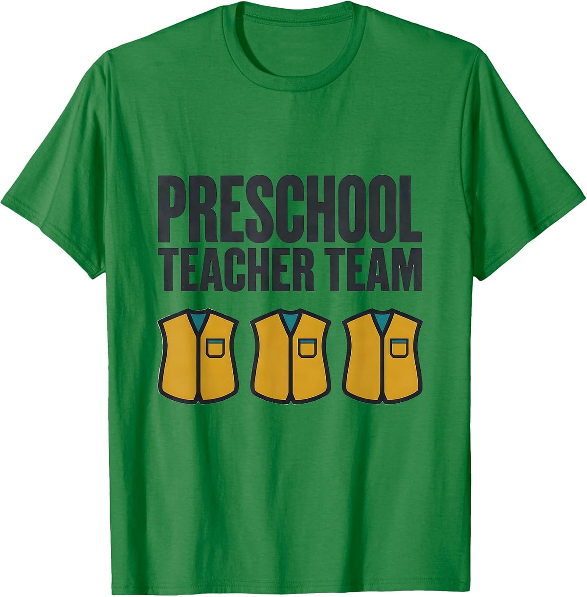 Men's Preschool Teacher Team Midcentury Modern Childcare Staff T-Shirt - Kelly Green