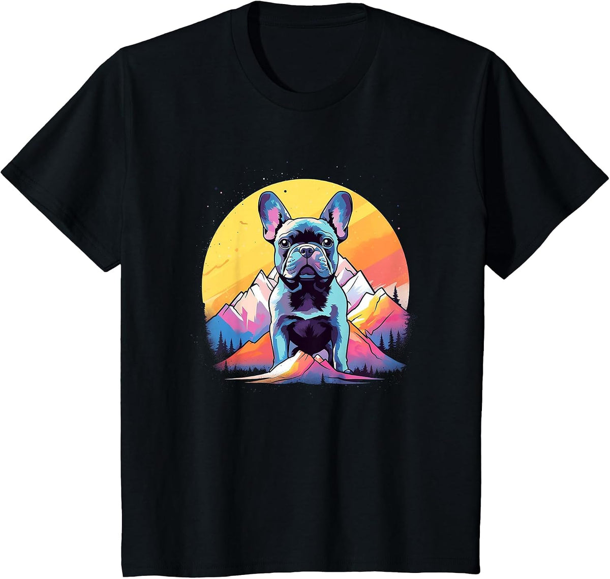 French Bulldog Dog Men Women Kids T-Shirt - Black