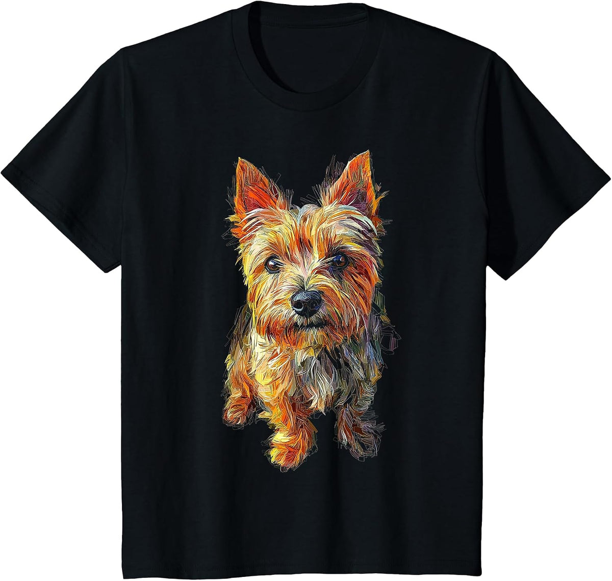 Cairn Terrier Dog Motif Pet Illustration Cairn Terrier T-Shirt - Black