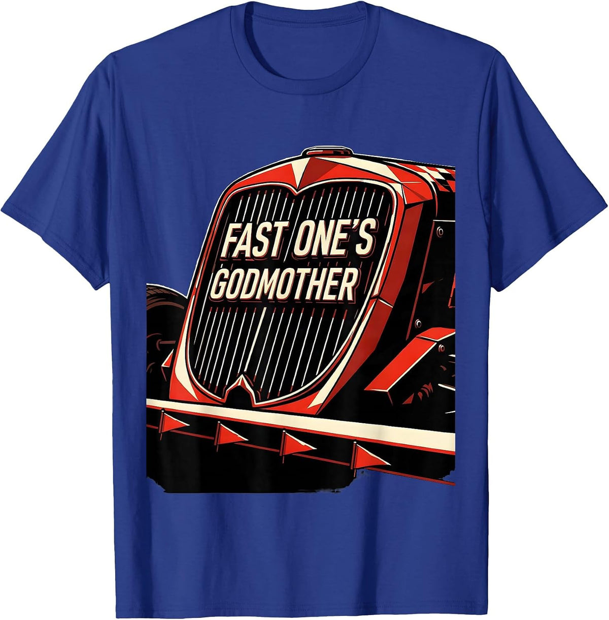Fast One's Godmother Constructivist Poster Pit Crew Race Car T-Shirt - Royal Blue