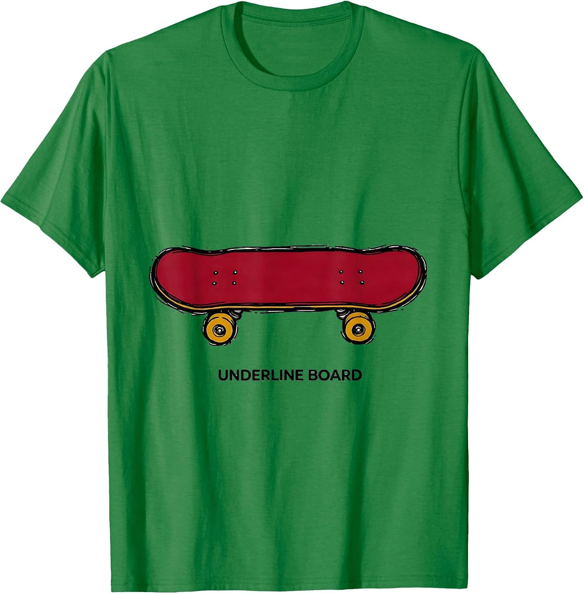 Men's Underline Board Funny Grammar Teacher Punctuation Humor T-Shirt - Kelly Green