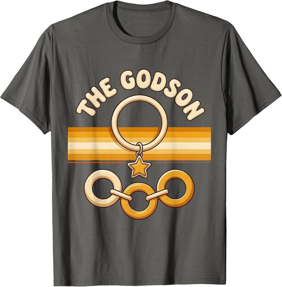 The Godson Retro 70s Funny Godmother Gift Godchild T-Shirt - Asphalt Grey