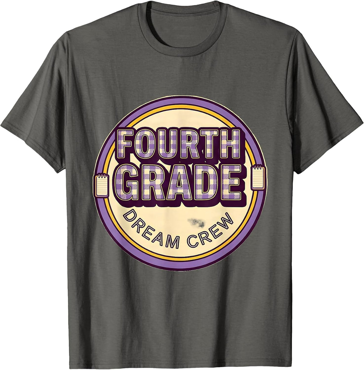 Fourth Grade Dream Crew Back to School Teacher Student Kids T-Shirt - Asphalt Grey