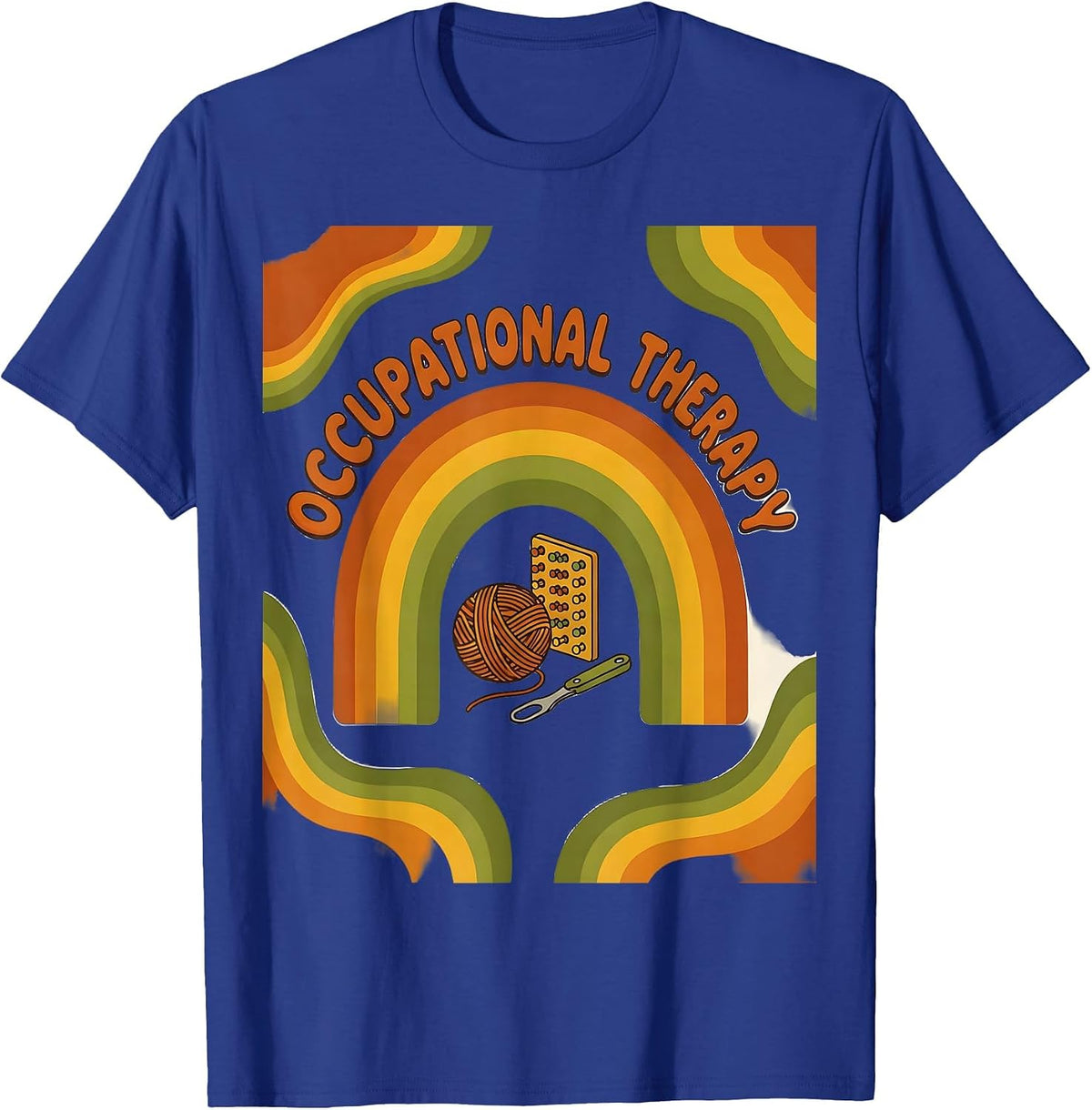 Men's Occupational Therapy Retro 70s OT Month Gift T-Shirt - Royal Blue