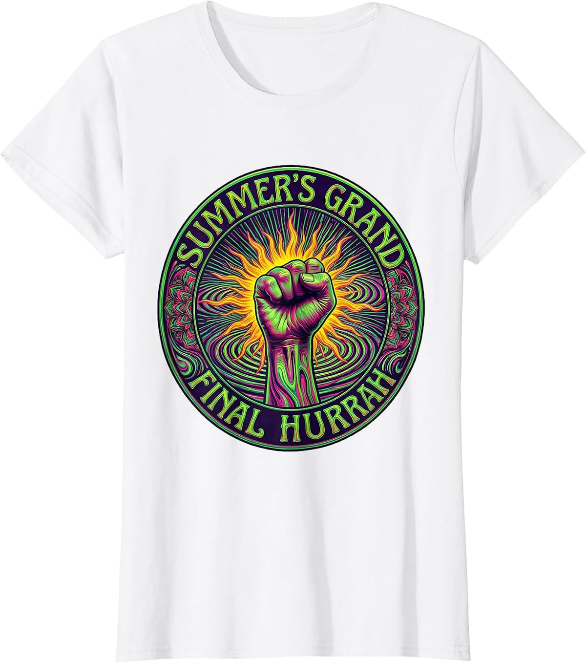 Summer's Grand Final Hurrah Labor Day Design T-Shirt - White