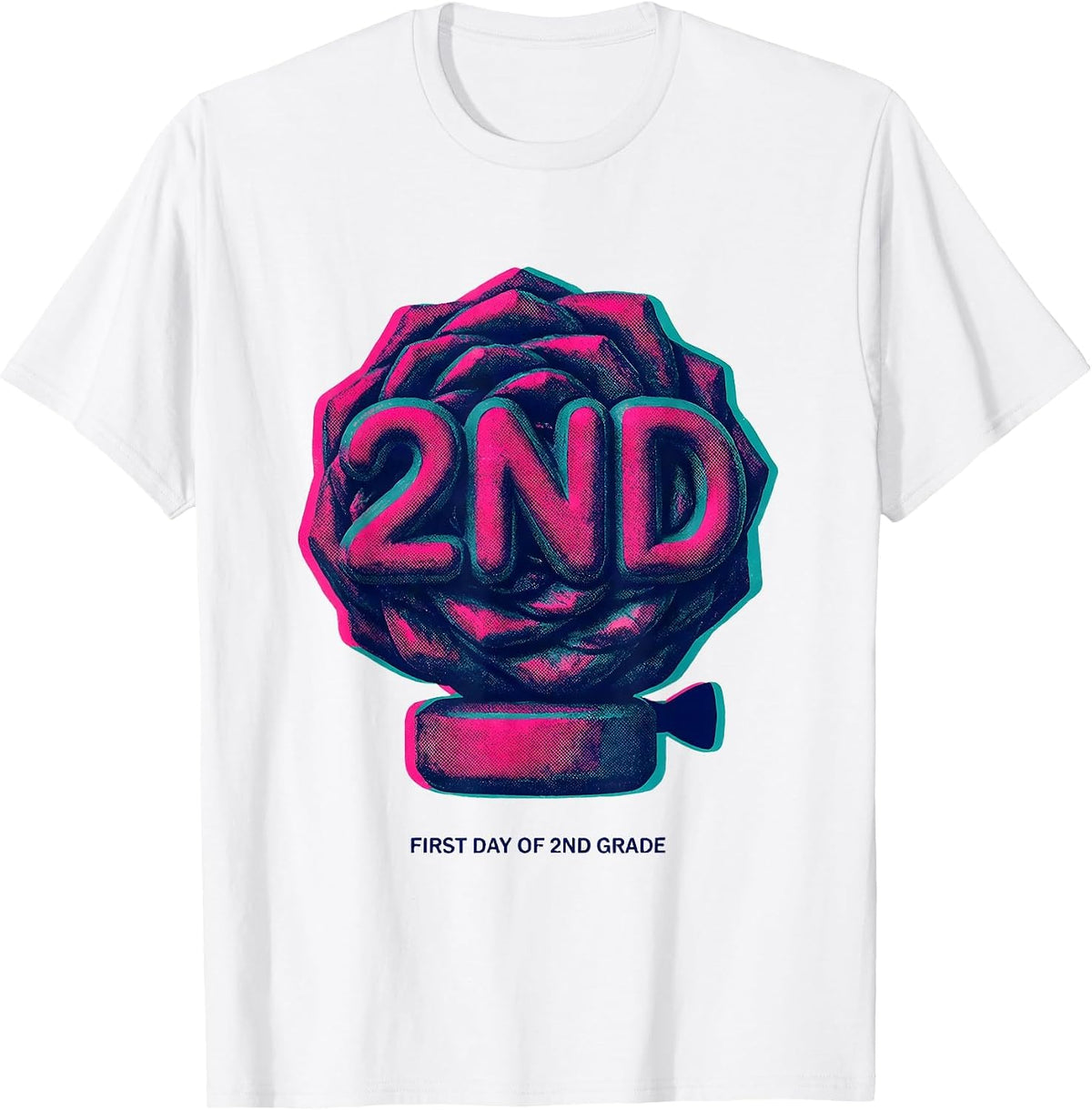 Men's First Day Of 2nd Grade Coquette Bow Back To School Girly T-Shirt - White