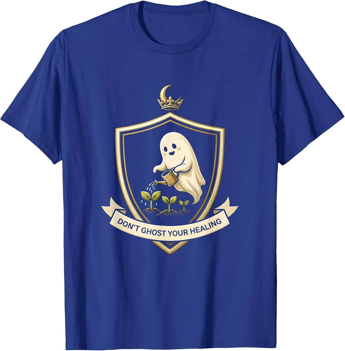 Don't Ghost Your Healing Mental Health Awareness Halloween T-Shirt - Royal Blue
