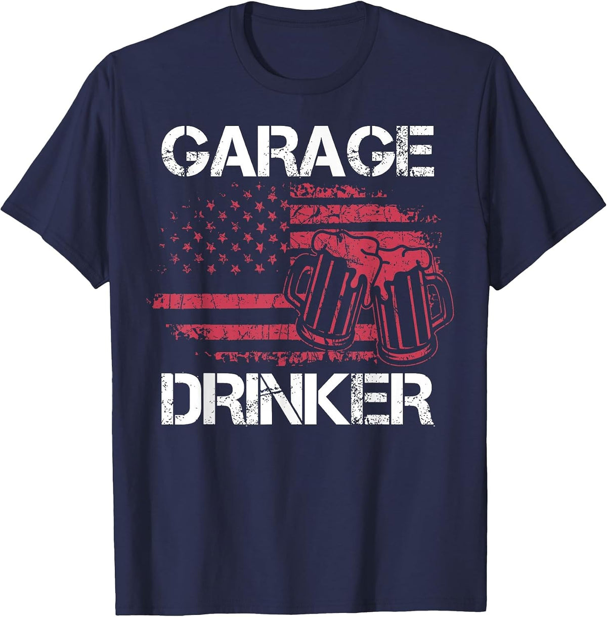 Brewery Lovers Garage Drinker Beer Drinkers Beer Lovers T-Shirt - Navy Blue