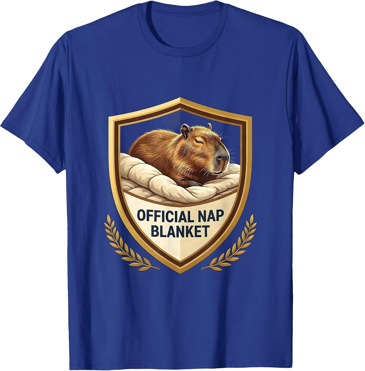 Official Nap Blanket Cute Capybara Sleep Humor T-Shirt - Royal Blue