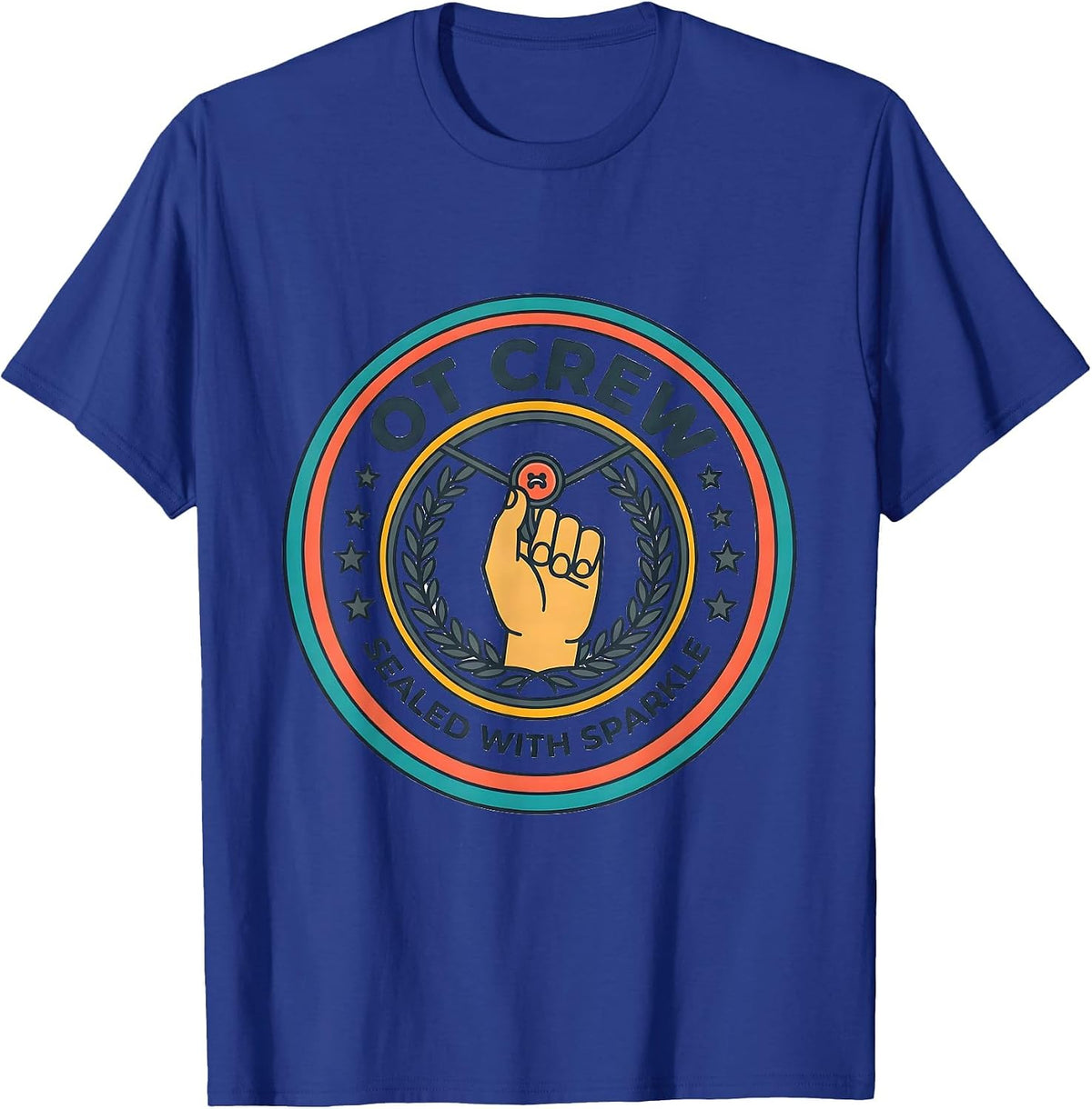 OT Crew Sealed With Sparkle Funny Occupational Therapy T-Shirt - Royal Blue