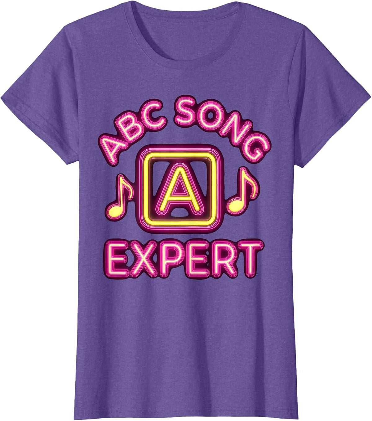 ABC Song Expert Daycare Teacher Design T-Shirt - Purple Heather
