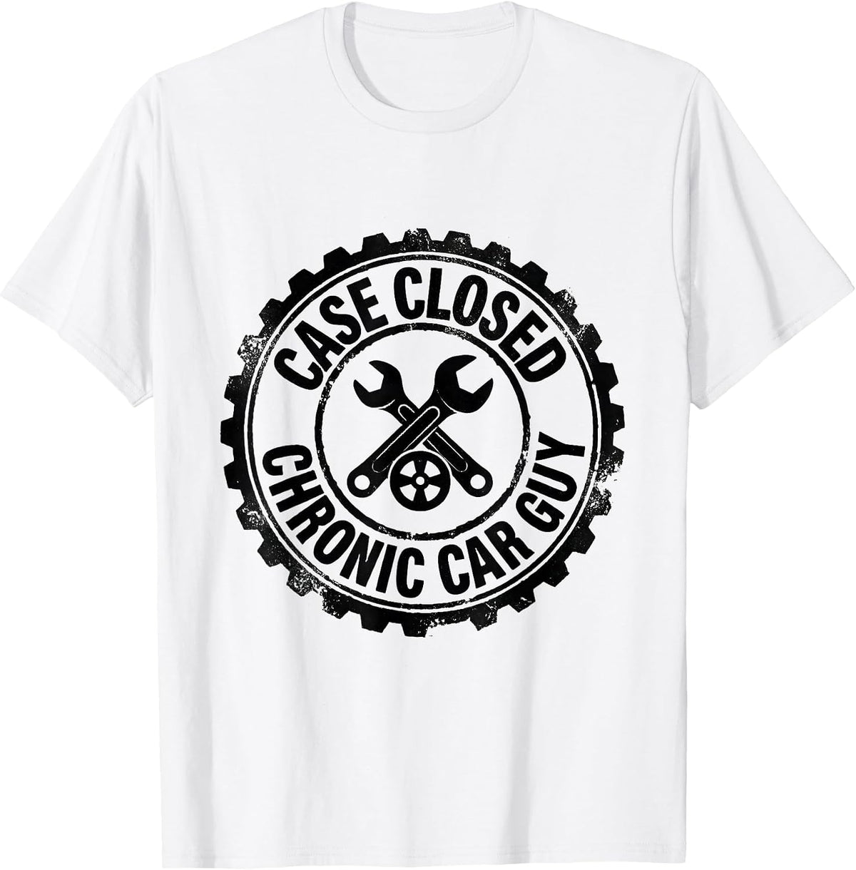 Men's Case Closed Chronic Car Guy Funny Car Lover Enthusiast Gift T-Shirt - White