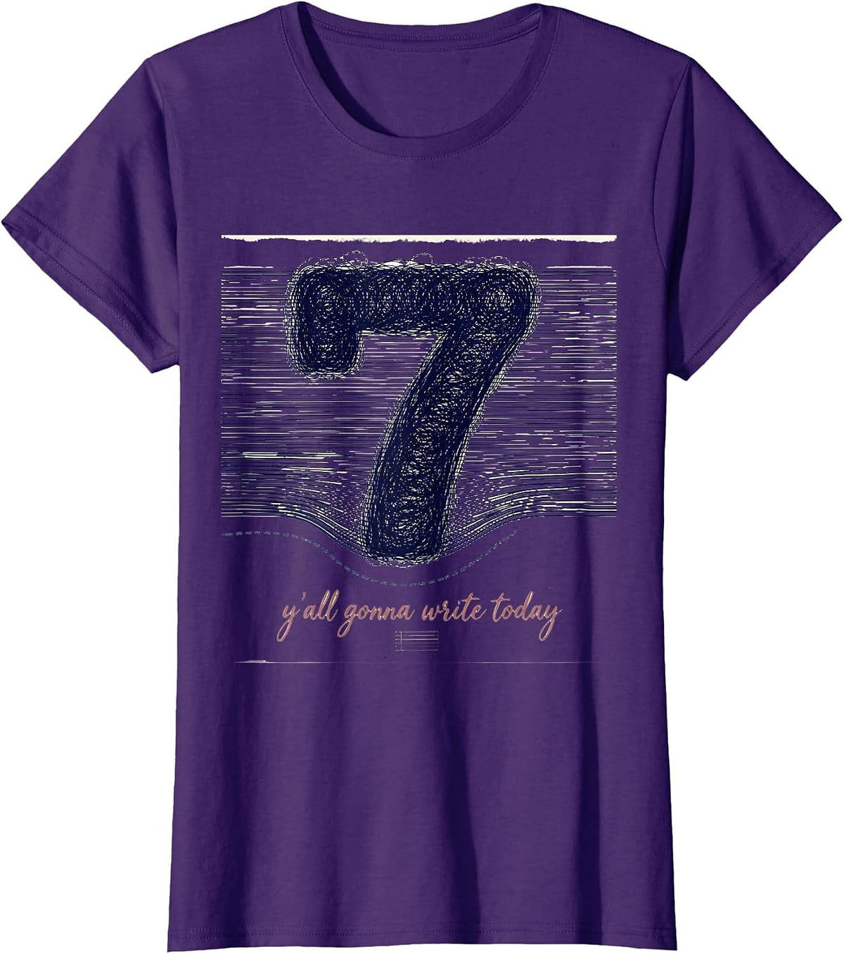 Women's Y'all Gonna Write Today Funny Teacher Back To School First T-Shirt - Purple