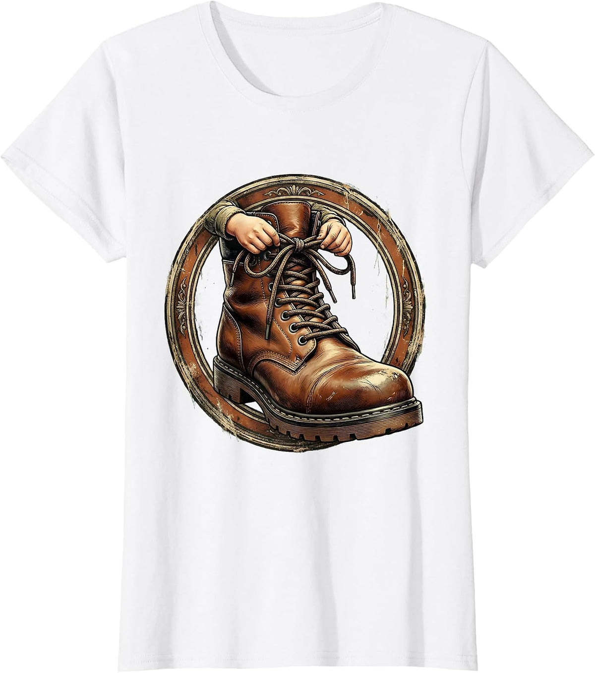 Occupational Therapy Child Tying Shoelace Graphic T-Shirt - White