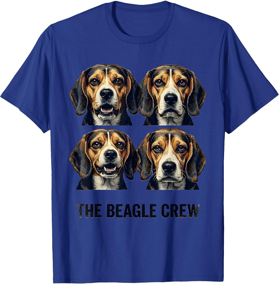 The Beagle Crew Funny Beagle Dog Lover Breed Humor T-Shirt - Royal Blue