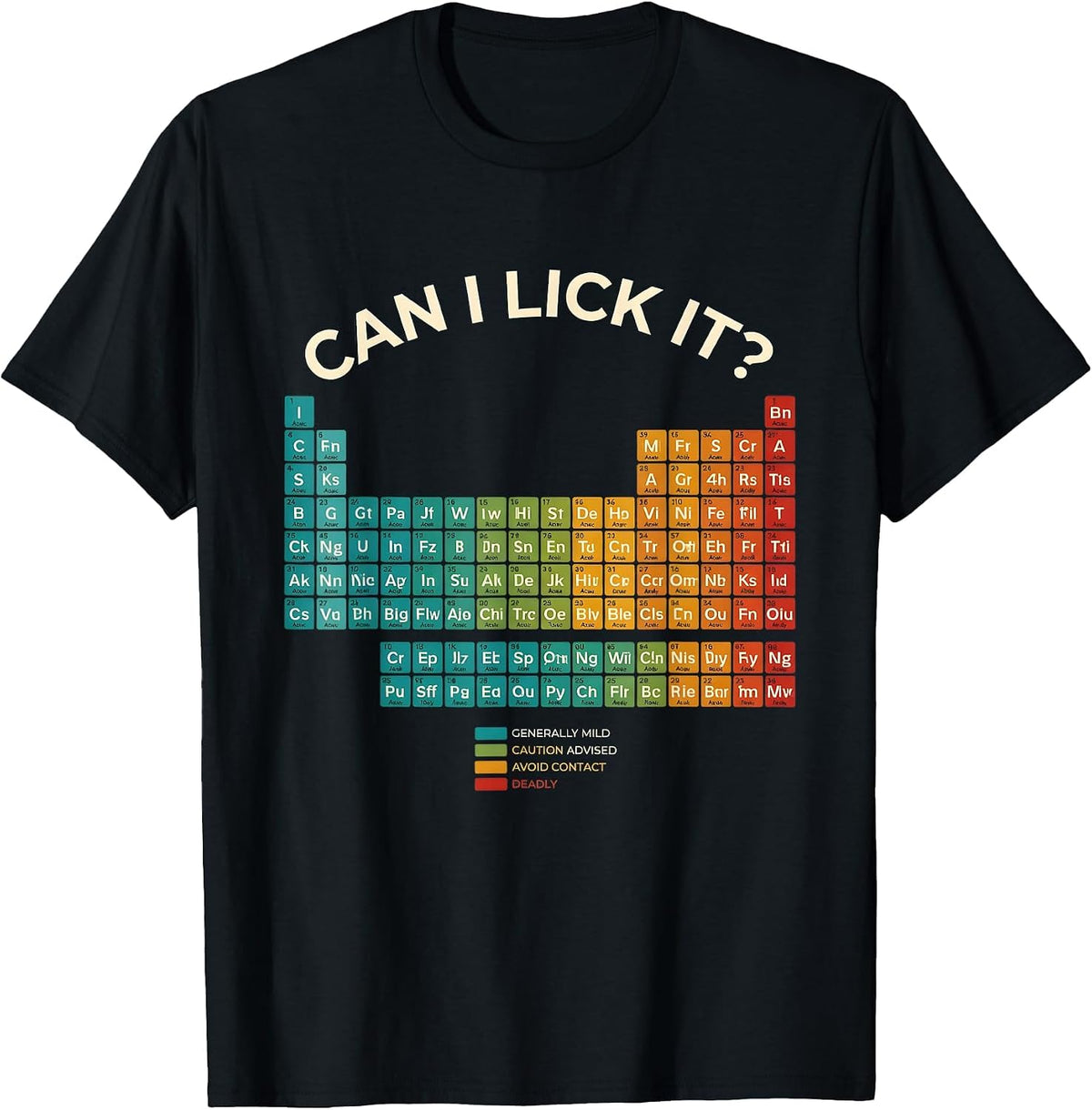 Men's Can I Lick It Funny Periodic Table Science Teacher T-Shirt - Black