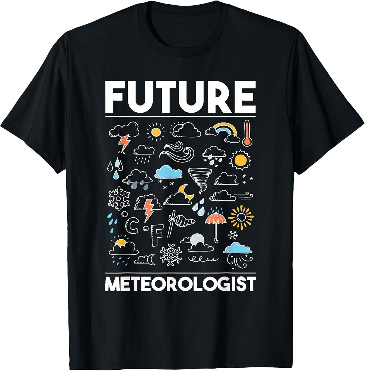 Future Meteorologist - Meteorology Weather Forecast Clouds T-Shirt - Black