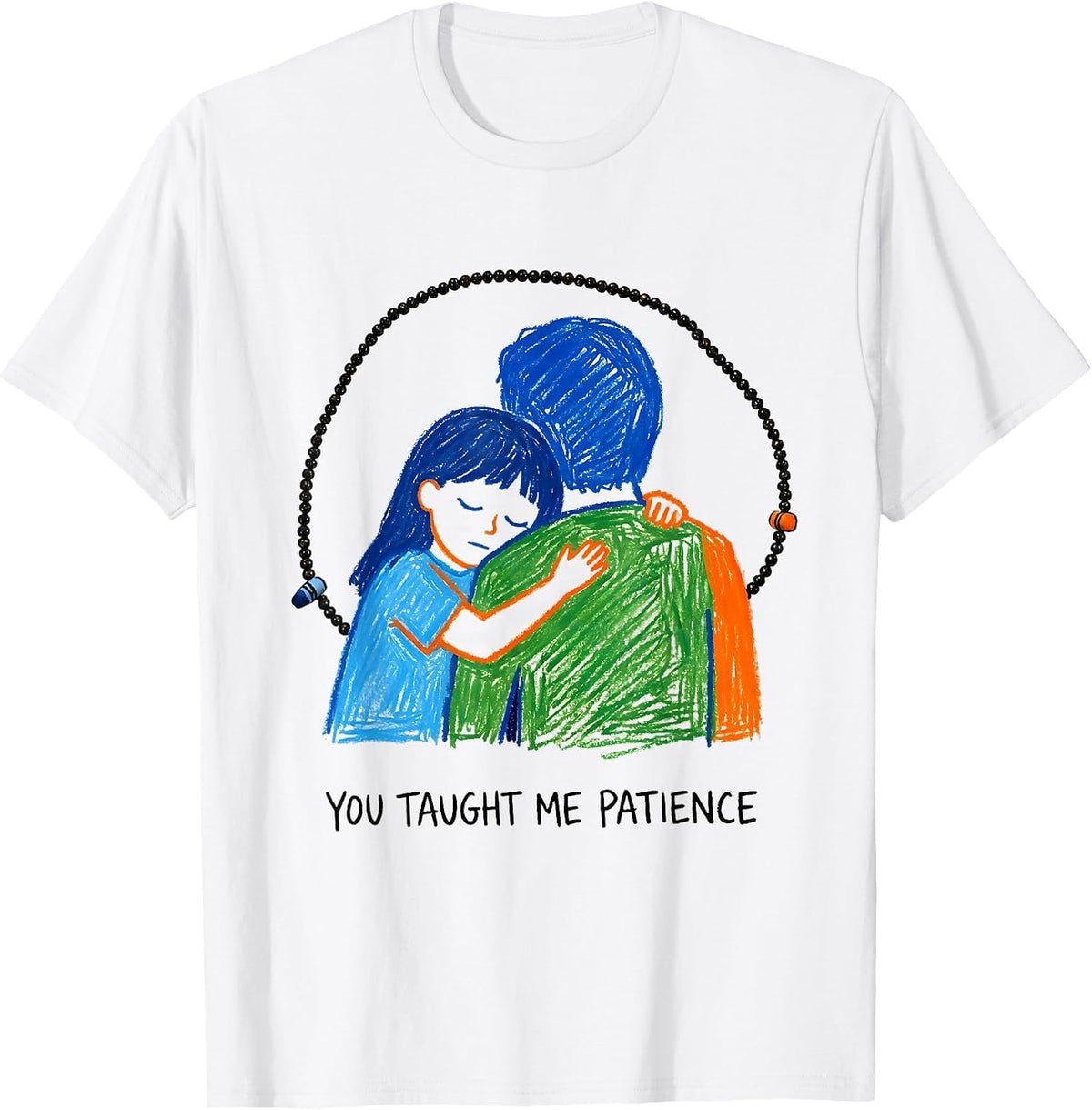 Men's You Taught Me Patience Naive Kidcore Daycare Teacher Humor T-Shirt - White