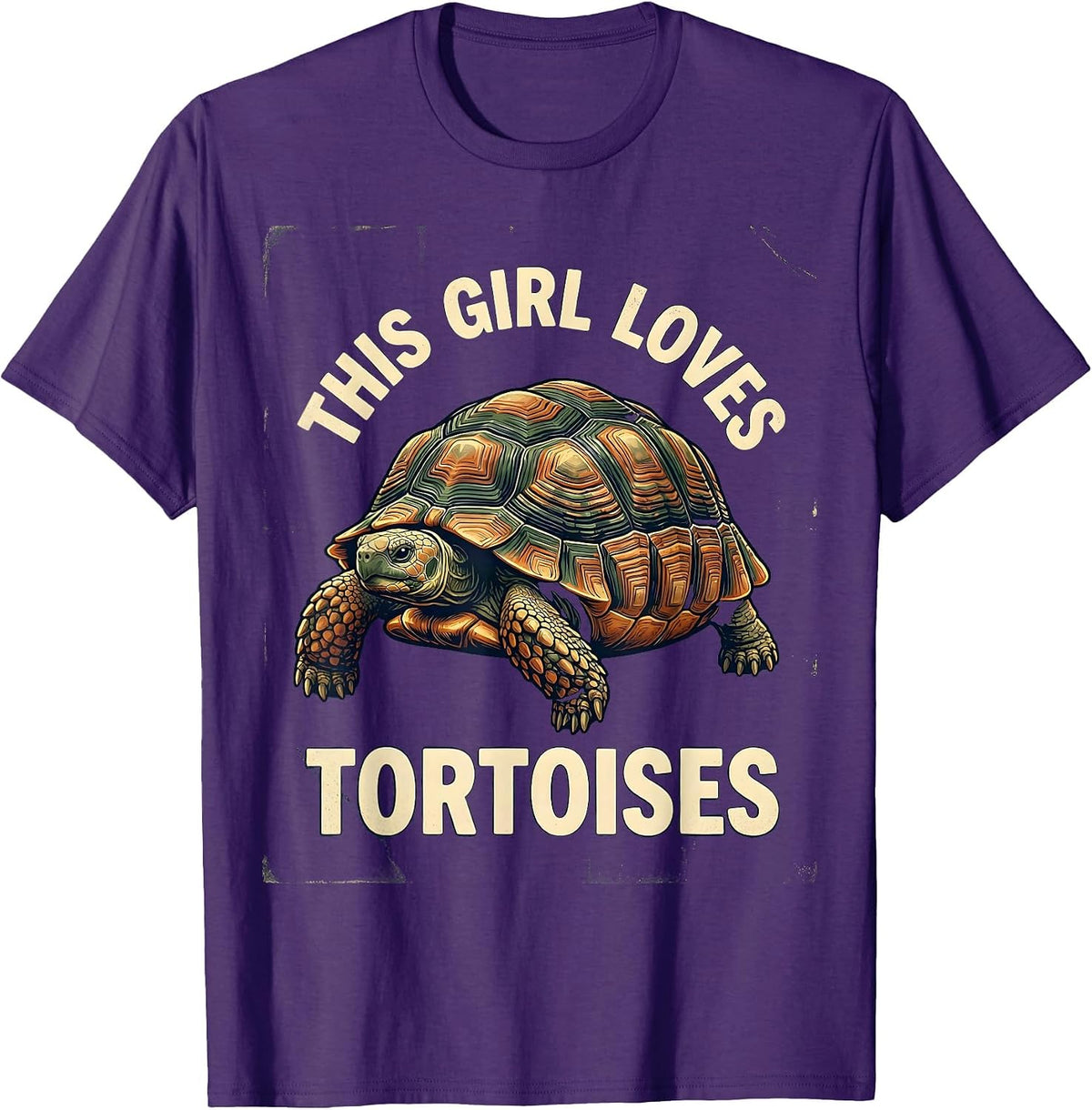 This Girl Loves Tortoises Vintage Tortoise Lover Gift T-Shirt - Purple