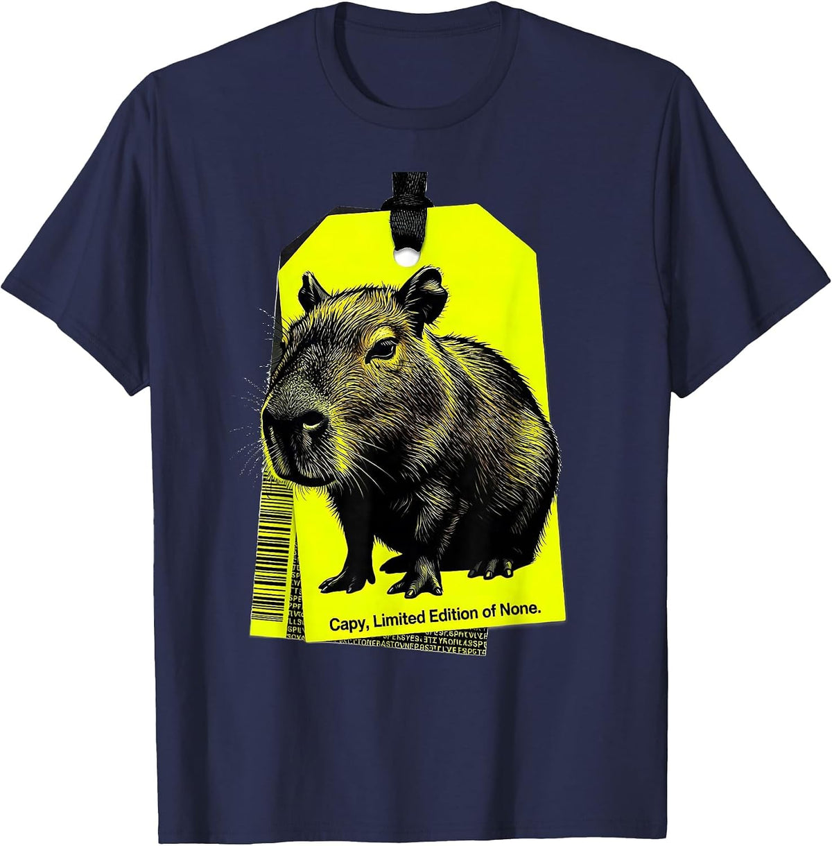 Capy Limited Edition of None Funny Capybara Meme Animal T-Shirt - Navy Blue