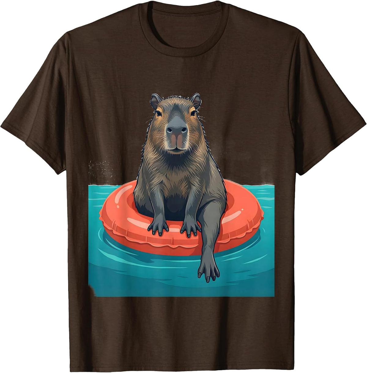 Capybara Meme Animal Lover Humor Funny T-Shirt - Brown
