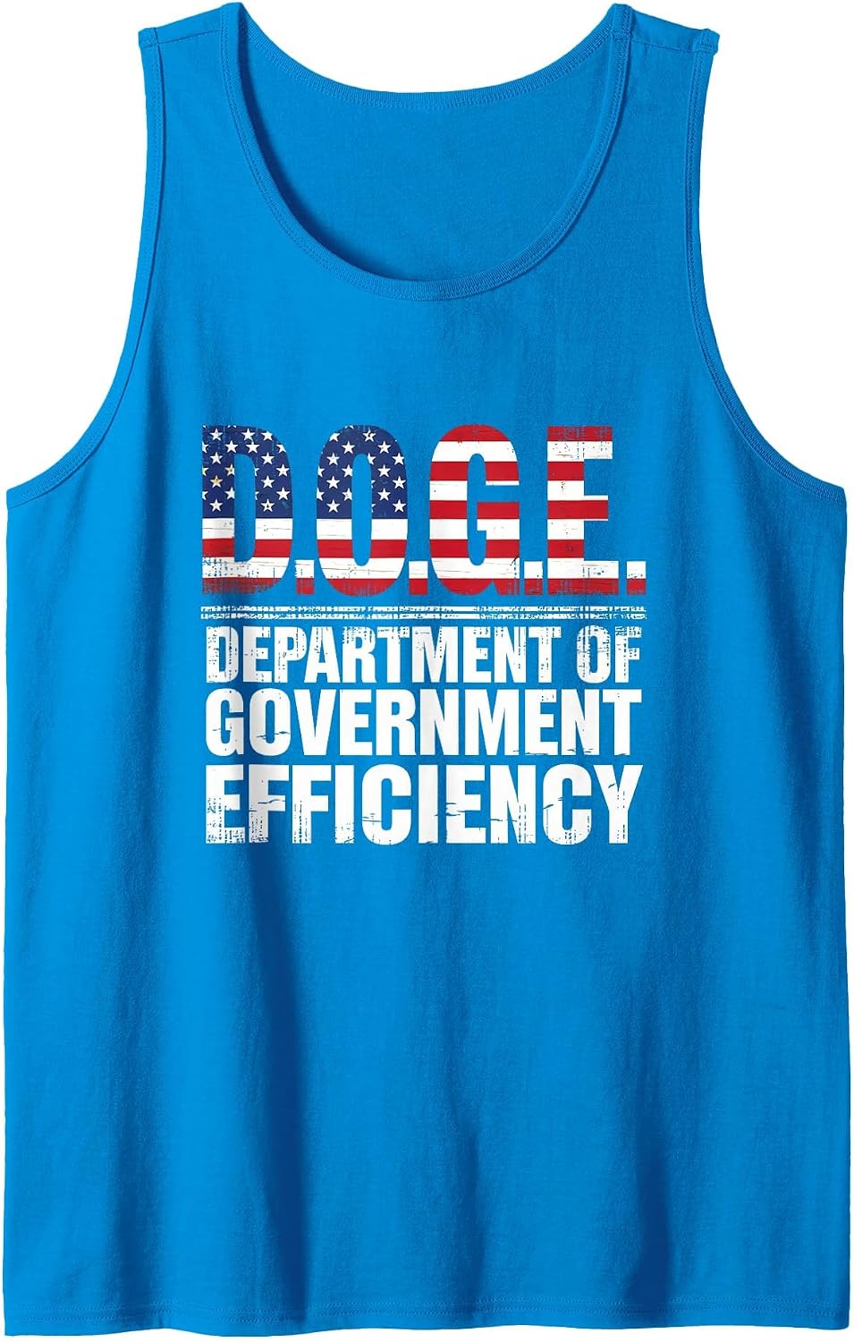 Funny Doge Meme D.O.G.E. Shiba Inu Government Design Tank Top - Sapphire Blue