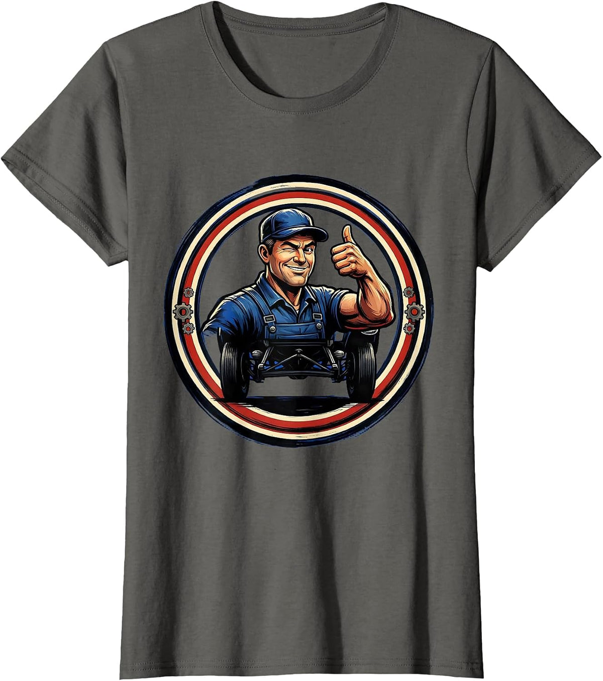 Women's I Cant But I Know A Guy Mechanic Design T-Shirt - Asphalt Grey