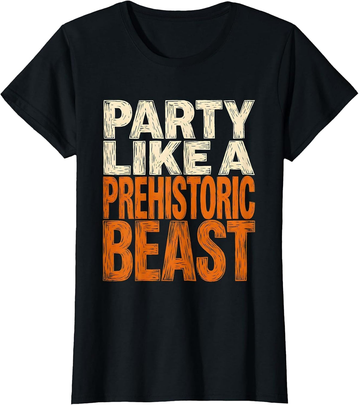 Women's Party Like a Prehistoric Beast Dinosaur Birthday T-Shirt - Black