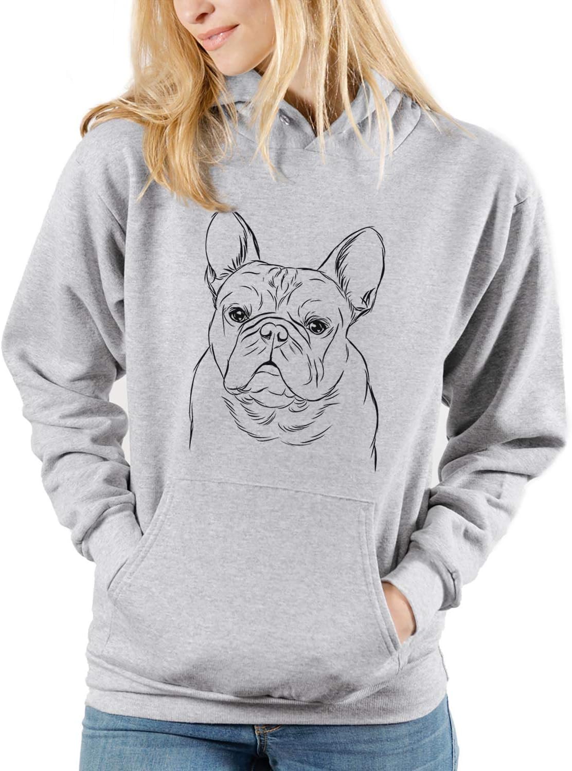 Bare Fudge the French Bulldog Dog Triblend T-Shirt - Unisex Pullover Hoodie Sweatshirt
