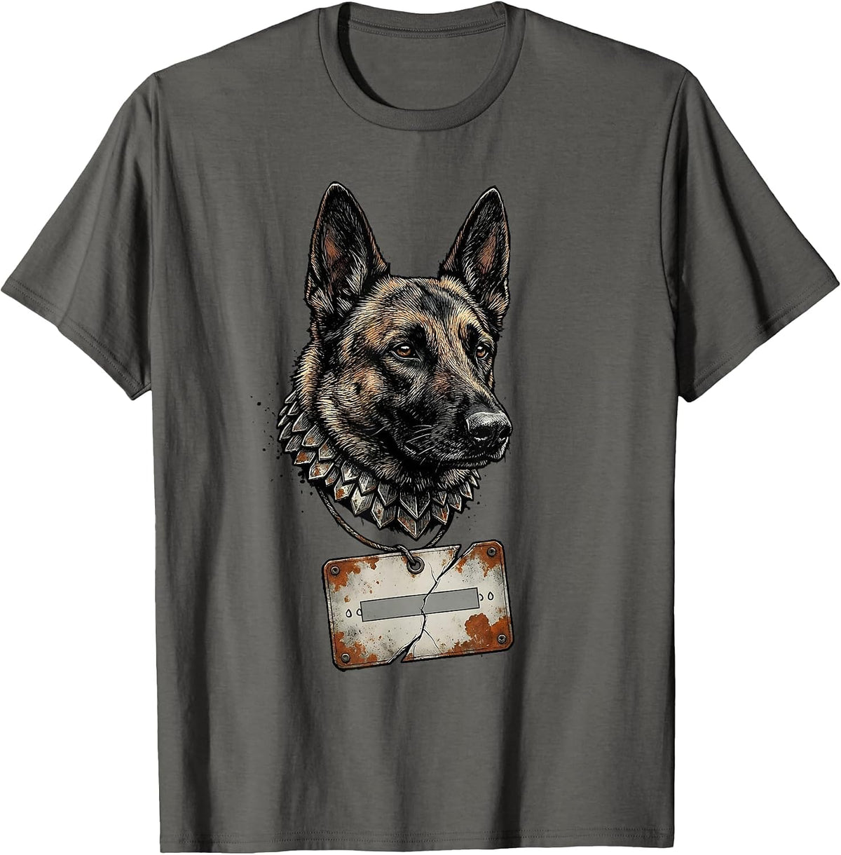 Belgian Malinois Distressed Dog Owner Breed Pride T-Shirt - Asphalt Grey