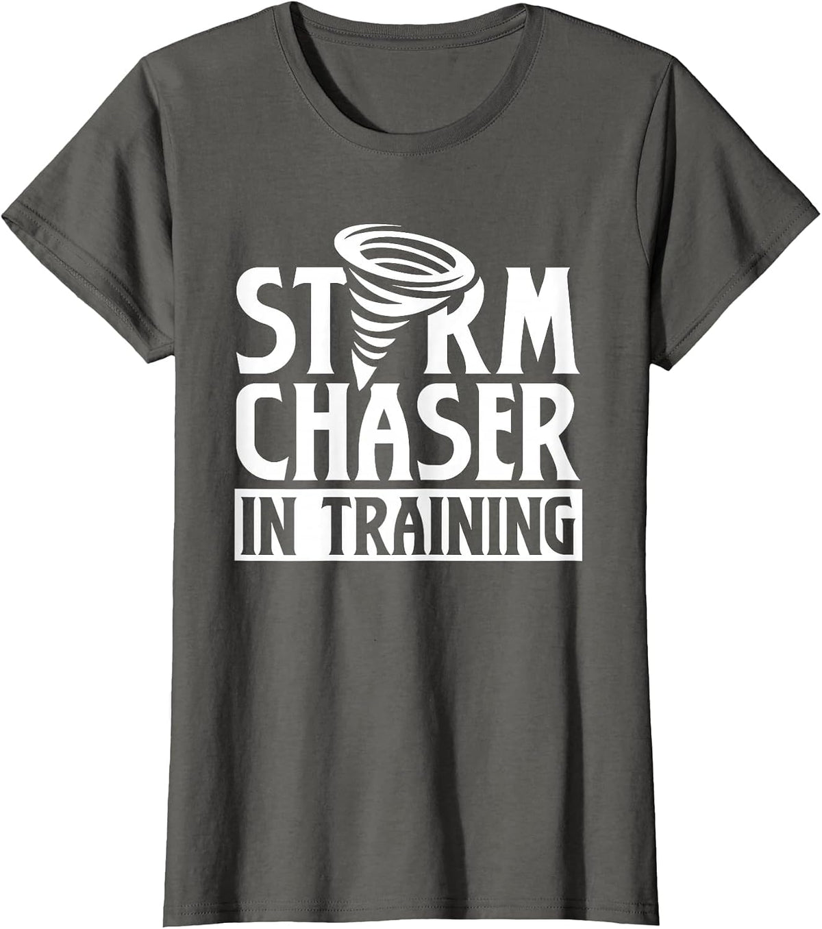 Storm Chaser in Training Tornado Chase Chasing T-Shirt - Asphalt Grey