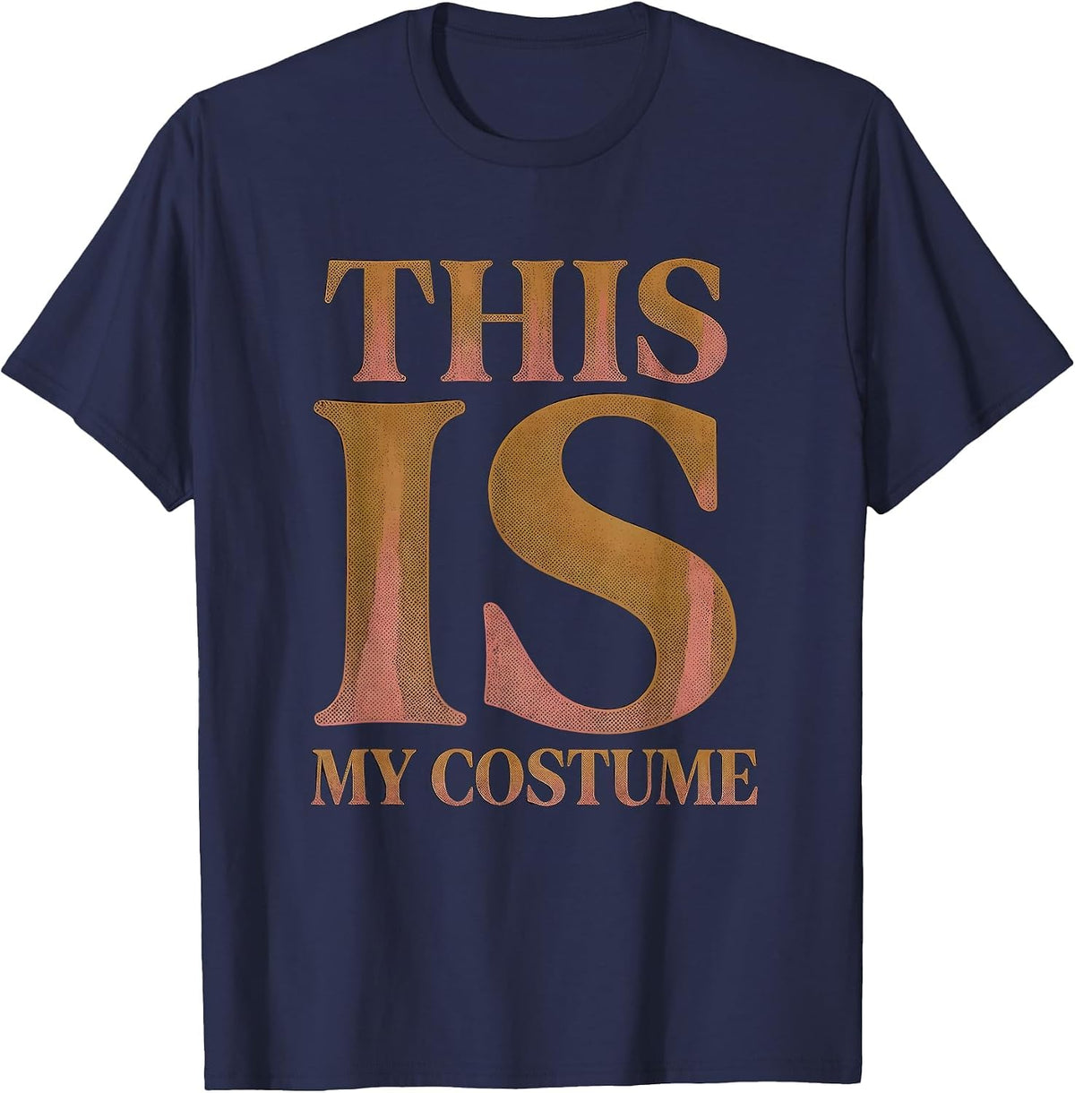 This Is My Costume Halloween Police Officer Design T-Shirt - Navy Blue