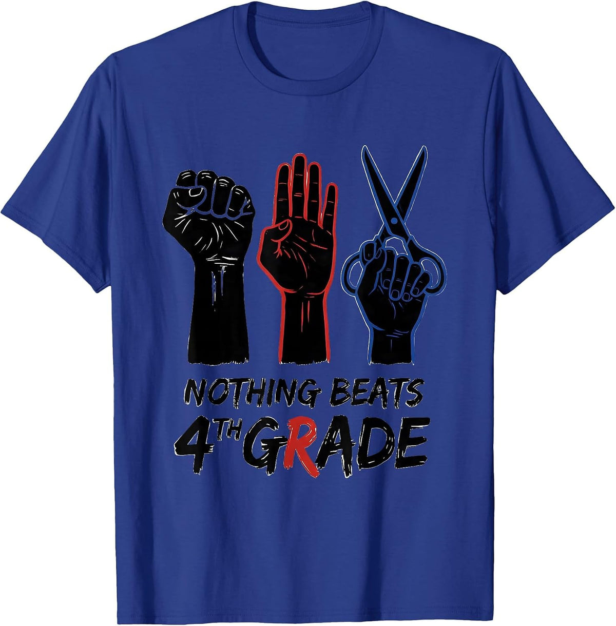 Men's Nothing Beats 4th Grade Funny Grade Team Back To School T-Shirt - Royal Blue