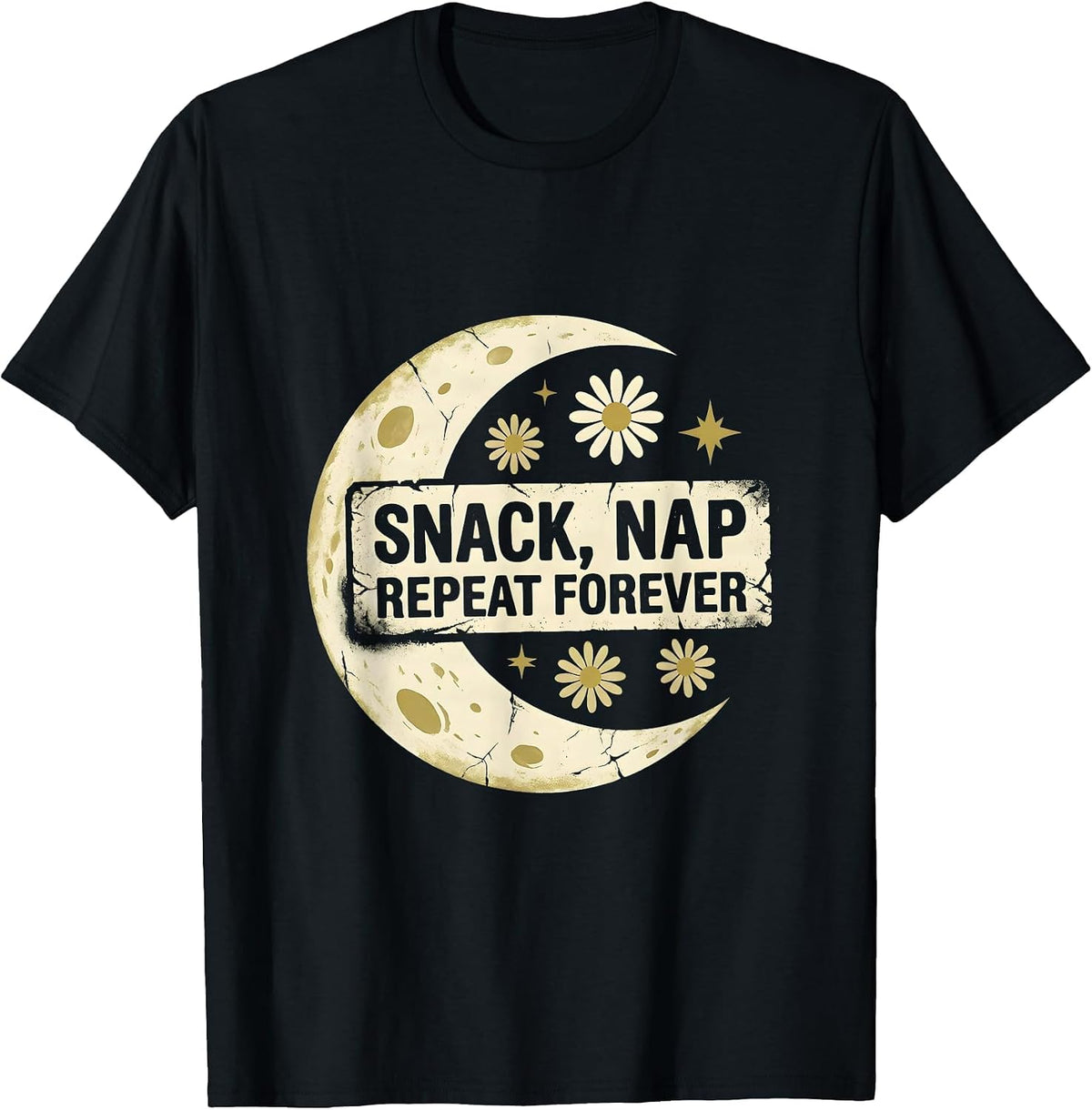 Men's Snack Nap Repeat Forever Preschool Teacher T-Shirt - Black
