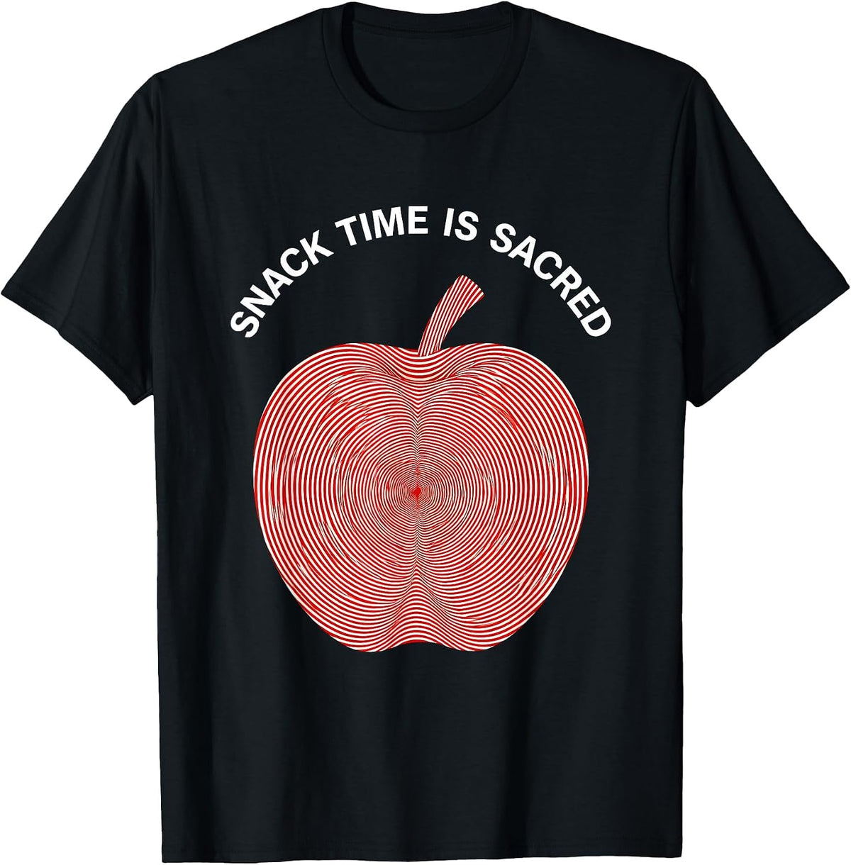 Men's Snack Time Is Sacred Preschool Teacher Design T-Shirt - Black