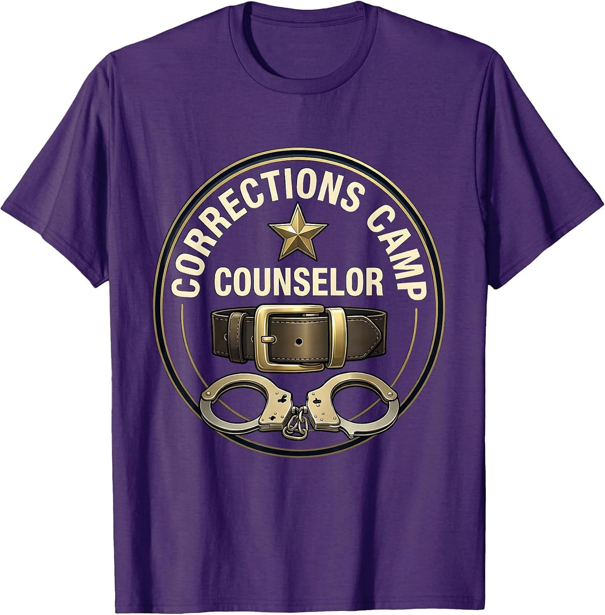 Corrections Camp Counselor Funny Police Officer Gift T-Shirt - Purple