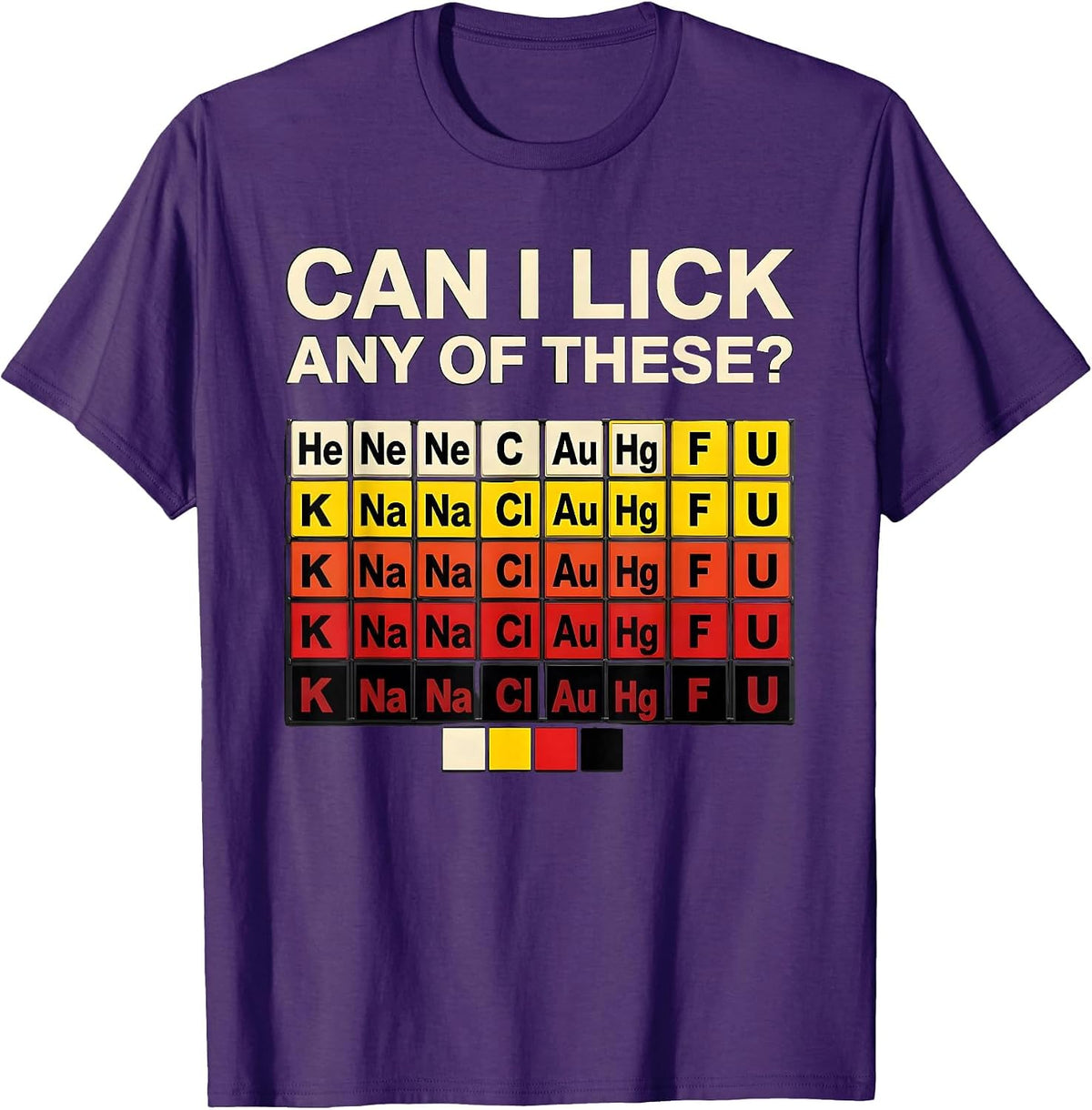 Can I Lick Any Of These Funny Periodic Table Science Teacher T-Shirt - Purple
