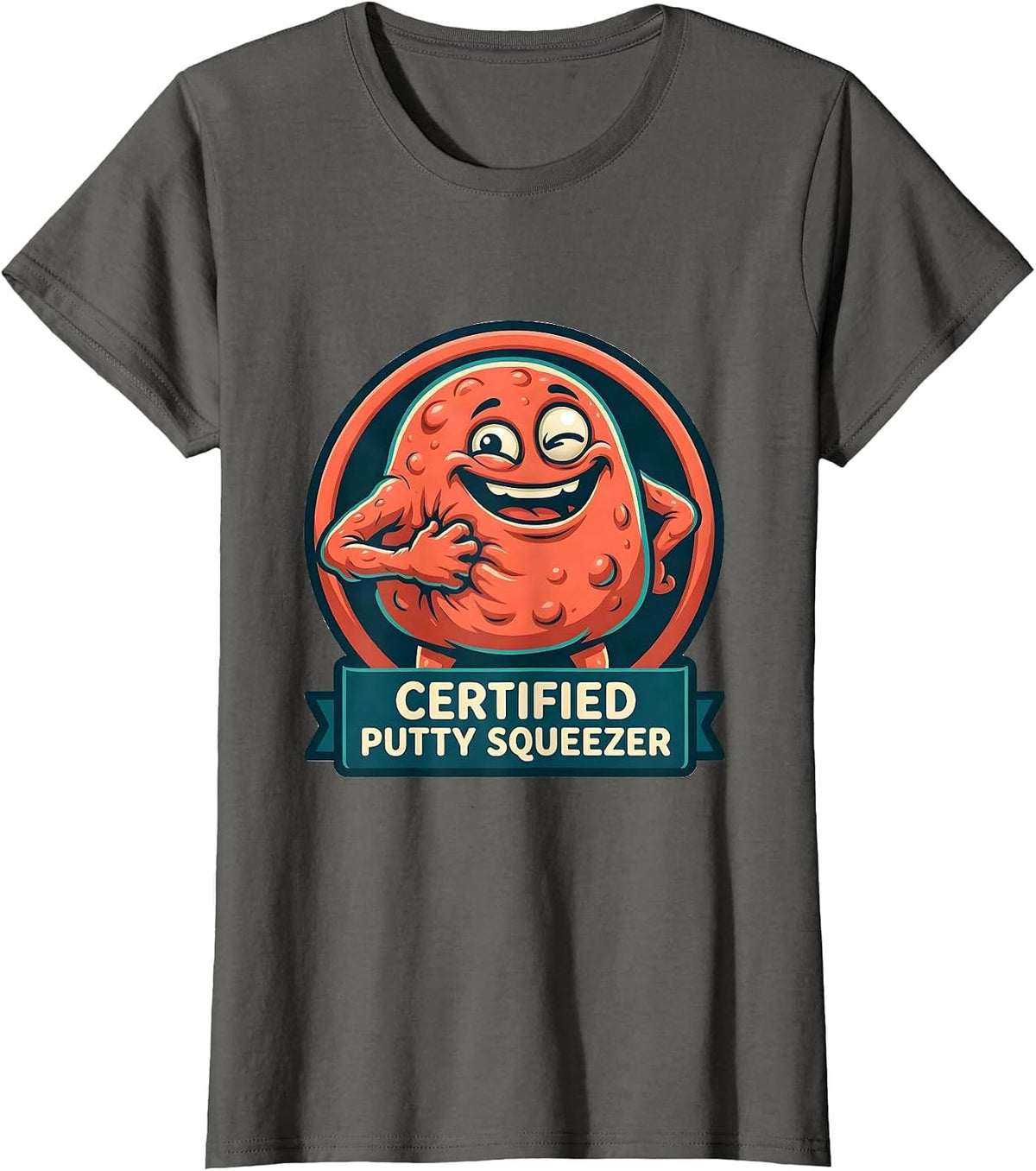 Women's Certified Putty Squeezer Occupational Therapy OT Month T-Shirt - Asphalt Grey