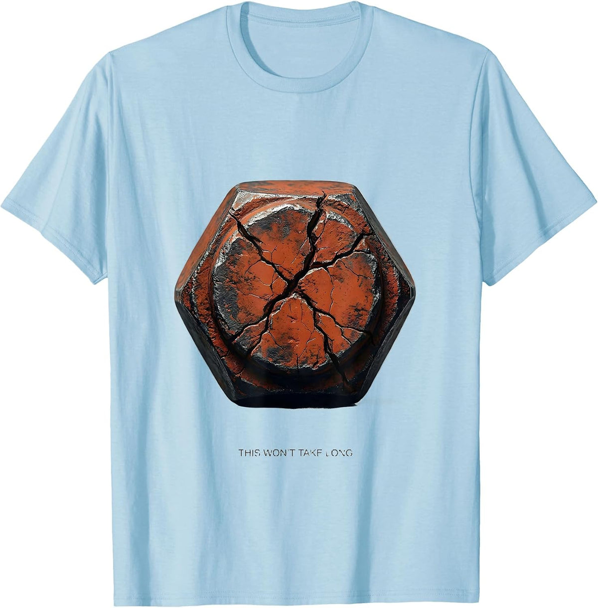 Men's This Won't Take Long Funny Garage Mechanic Dad Car Guy T-Shirt - Baby Blue