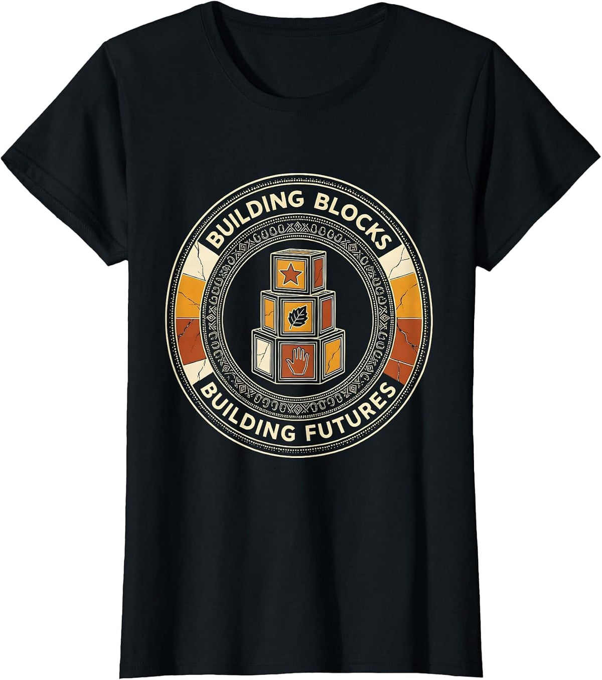 Building Blocks Building Futures Preschool Teacher T-Shirt - Black