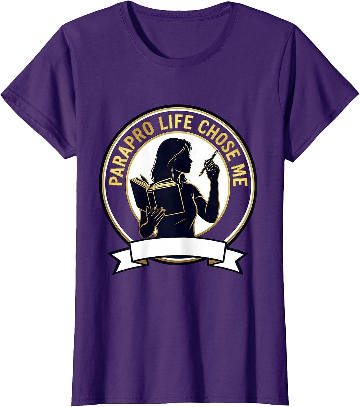 Women's Parapro Life Chose Me Paraprofessional Design T-Shirt - Purple