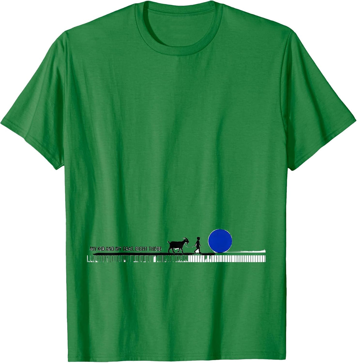 Men's My Kid And My Goat Right There Rustic Farm Show Mom T-Shirt - Kelly Green