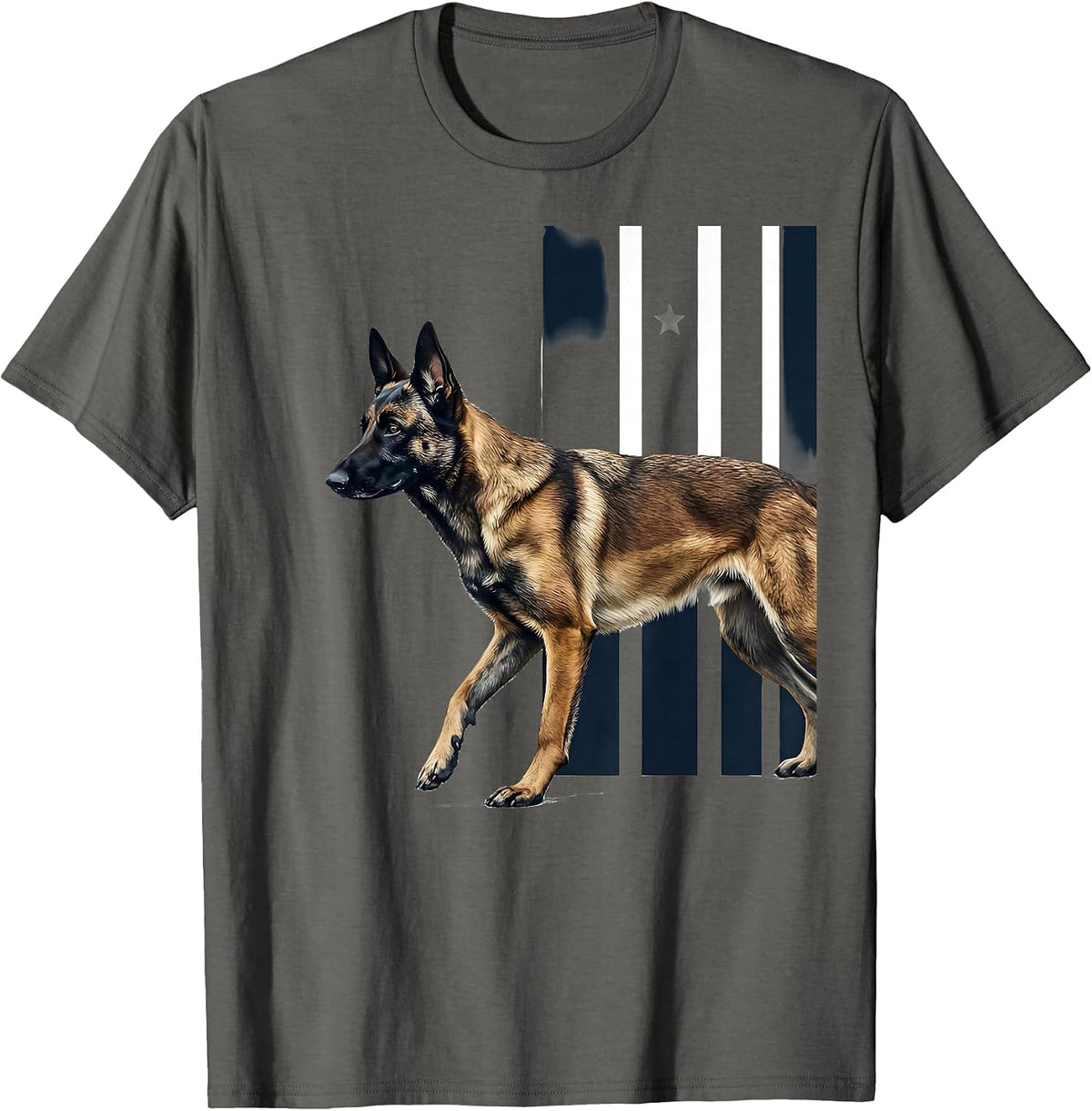 Belgian Malinois Minimalist Breed Pride Dog Lover T-Shirt - Asphalt Grey