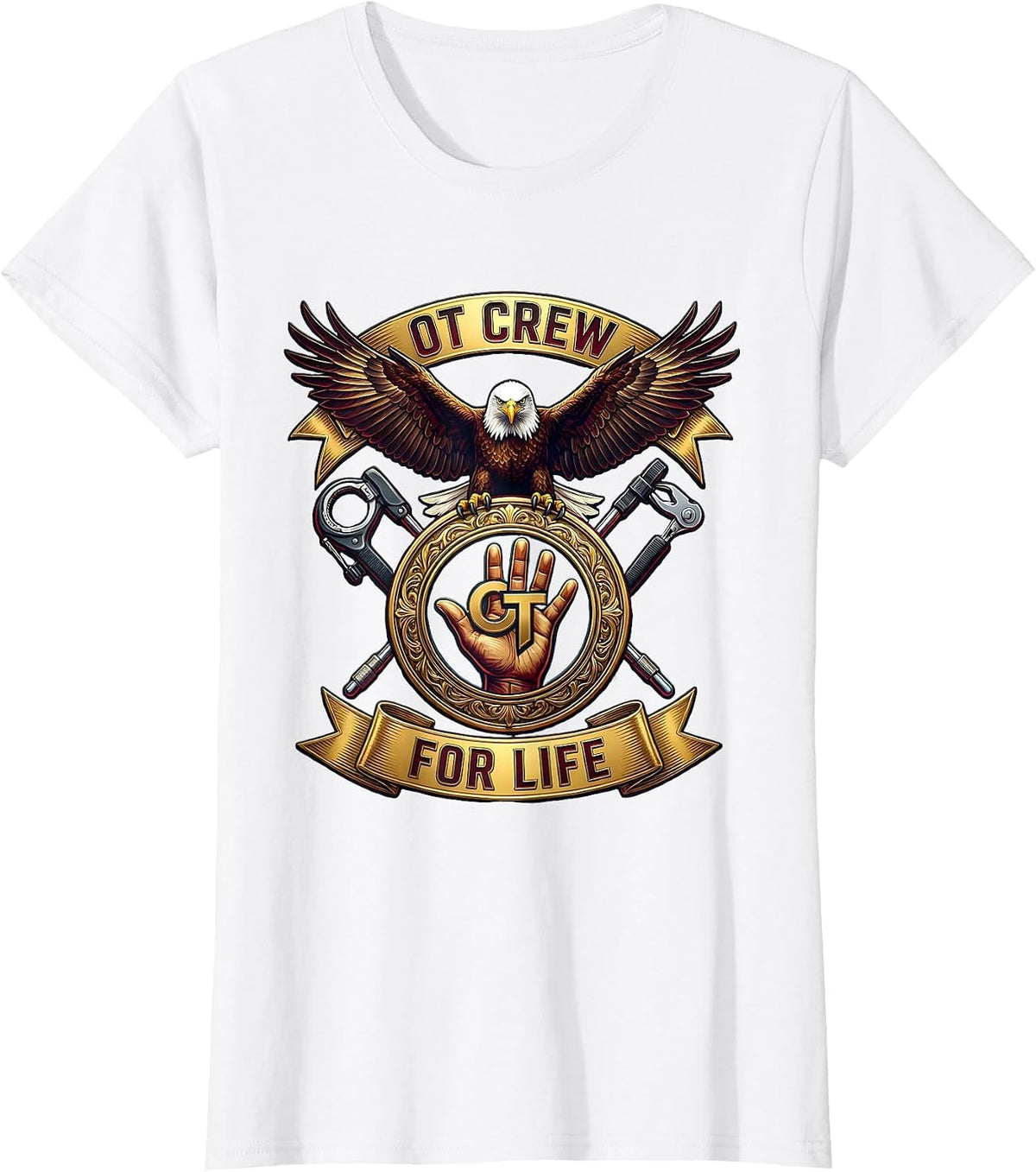 OT Crew For Life Occupational Therapy Design T-Shirt - White